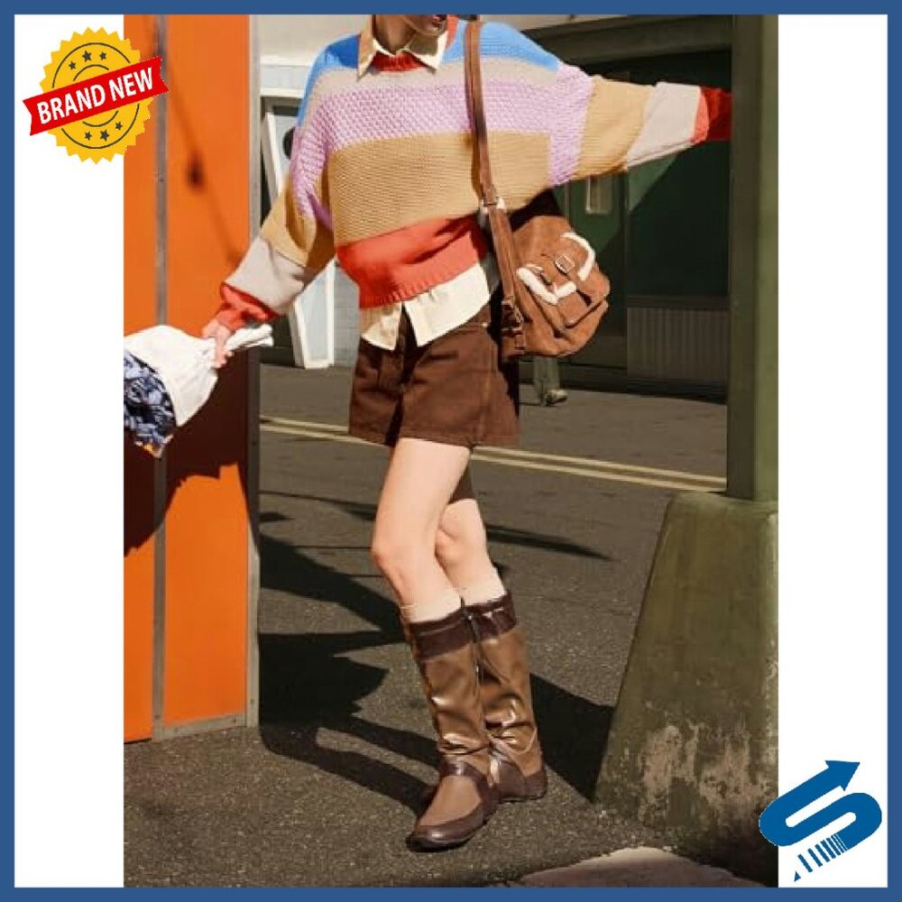 Oversized Cropped Pullover Sweater Soft Knit Y2k … - image 6